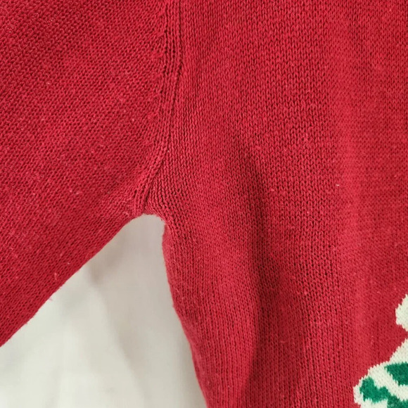 Vintage Ugly  Christmas Tree Sweater Red Unisex - Picture 5 of 11